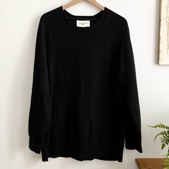 Modern Amusement Black Crewneck Pocket Swe… - Picture 3 of 10